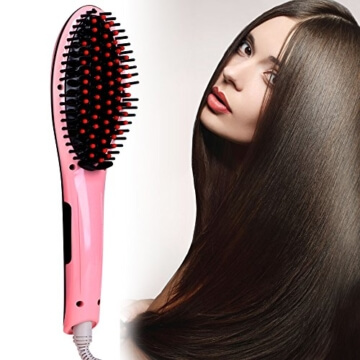 ACEVIVI Haarglätter mit Warmluft und LCD Pink