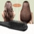 BearMoo Glättbürste Keramik Haarglätter Schwarz