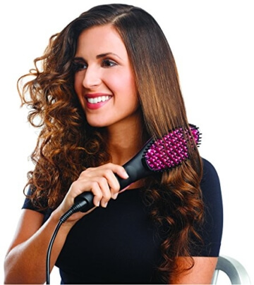 Genius Simply Straight Haar-Glätt-Bürste Pink-Schwarz
