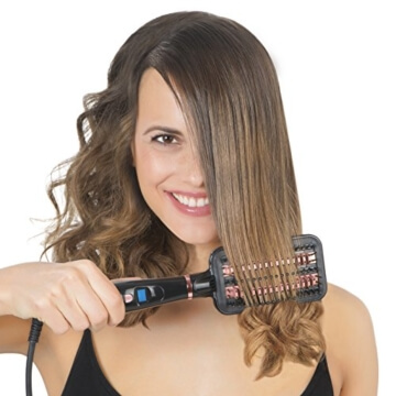 VITALmaxx 01562 Elektrische Glättbürste Schwarz-Rosa